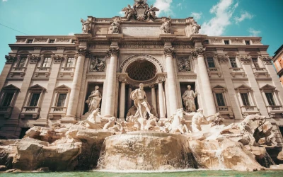 La célèbre Fontaine de Trevi à Rome en Italie