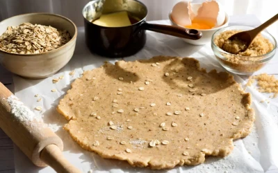 Pâte à tarte flocons d&rsquo;avoine sans farine : Croquante & Inratable